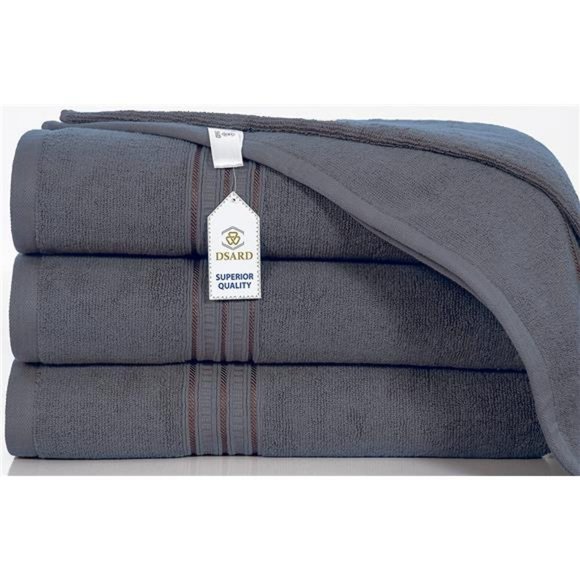 Set of 4,100% Pure Cotton Towels for Bathroom, 27x54 Soft & Absorbent - Picture 3 of 7